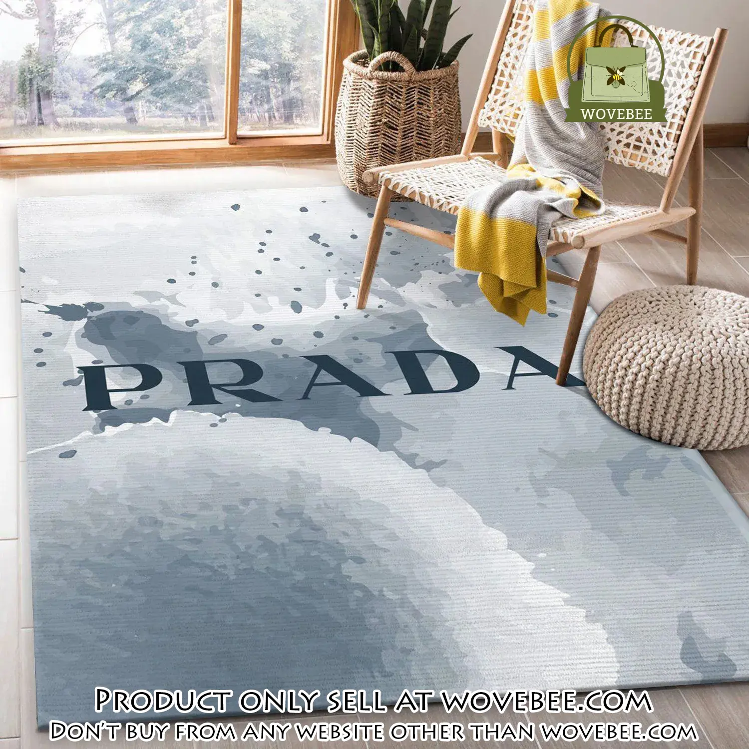 Prada area rug fashion brand rug christmas gift us decor wvb0019199